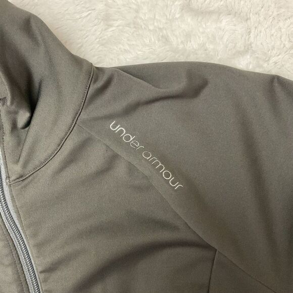 Under Armour UA All Seasons Gear Jacket Women's Medium/Large Gray Mock Neck Zip - Picture 3 of 10